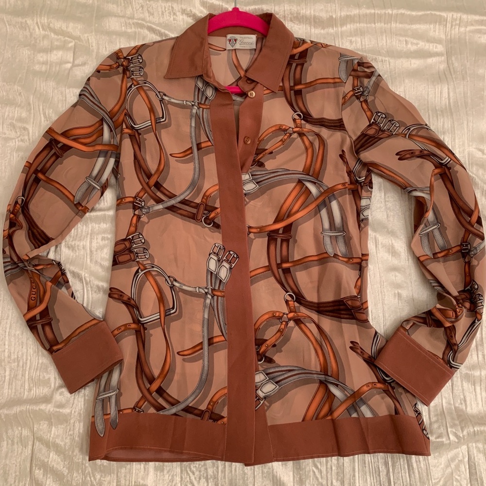 Gucci Silk Button Down Shirt